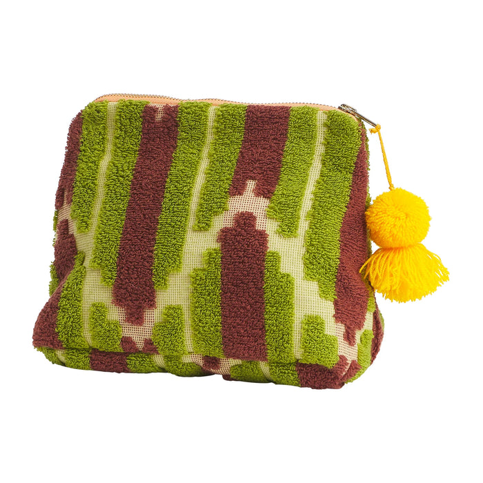 Nisha Terry Pouch - Palm Extra Large ~ Sage x Clare ~