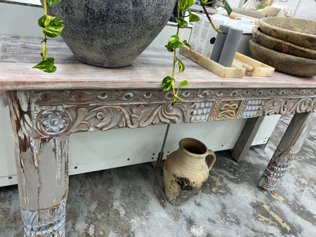 Wood Console  ~ Vintage  ~ Teak timber