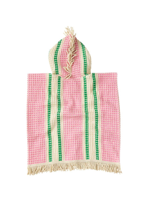 Tishy Waffle Hooded Towel - Dahlia