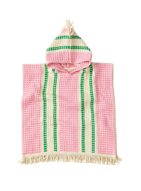 Tishy Waffle Hooded Towel - Dahlia