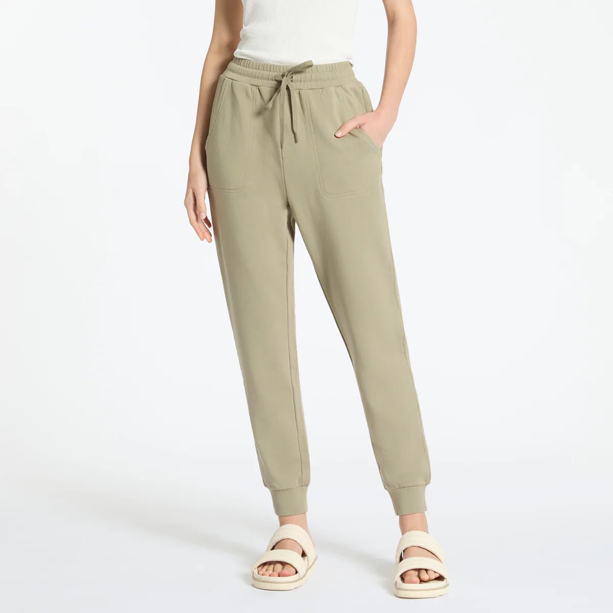 AS YOU WAKE WOMEN’S TRACK PANTS // Washed Sage ~ Status Anxiety ~