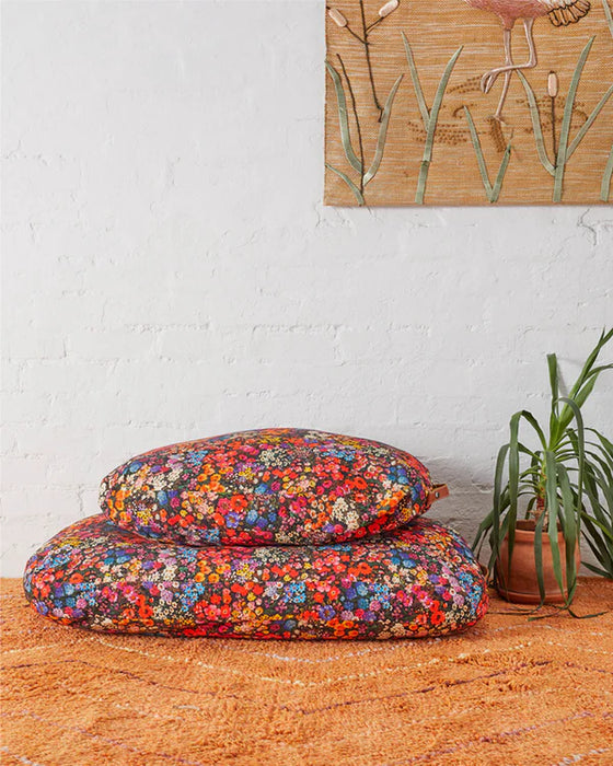 Forever Floral Black Dog Bed