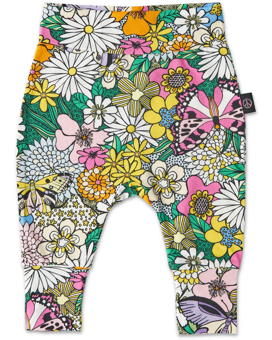 BLISS FLORAL ORGANIC DROP CROTCH PANT