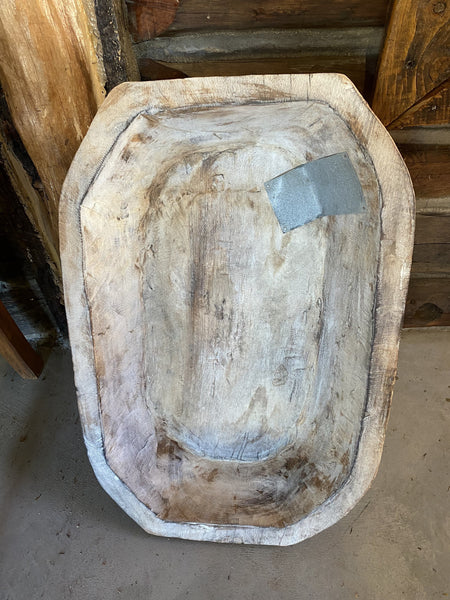 LARGE OLD WOODEN BOWL~   WOODEN BOWL ~Antique Rustic timber.