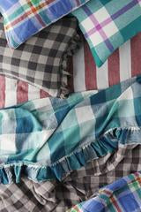 Sangria stripe / Cornflower Double Sided Quilts ~Society of Wanders
